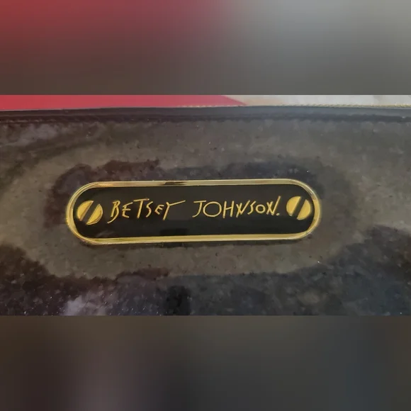 Betsey Johnson Black Glitter Wallet New In Box With Tags. - Picture 5 of 7